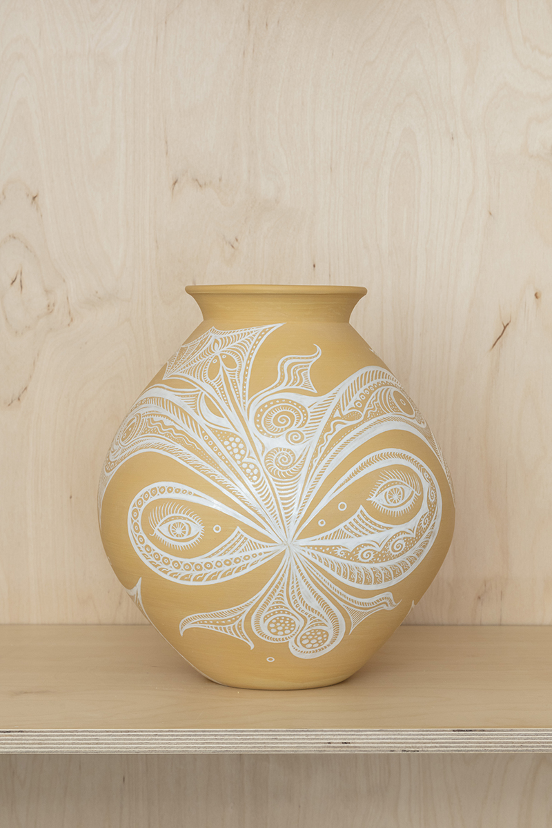 Yellow Moon Jar: “Humoresque: Medusa meets Baba the Turk”