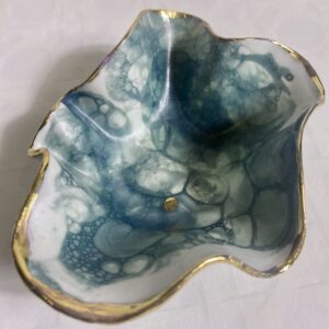 Mini Teal Bubble Bowl No3