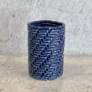 Navy vase small