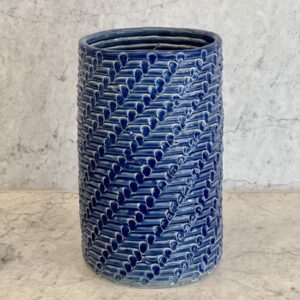 Navy vase large