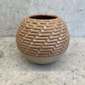 Pink low vase