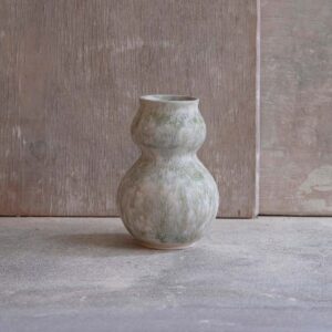 White and Green Bud Vase #1