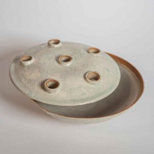 celadon lidded flower bowl