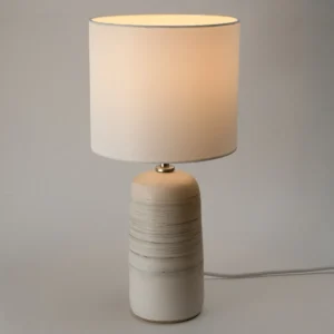 ceramic lamp with banded decoration