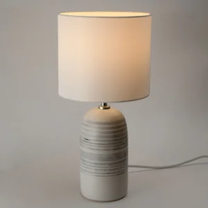 ceramic lamp with striped decoration
