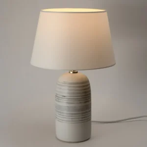 ceramic lamp with striped decoration